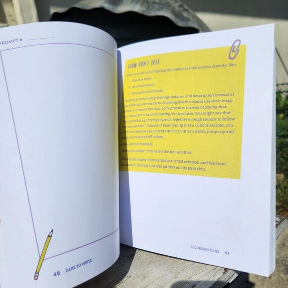 Dare to Write Creative Writing Prompts Book Notebook Journal Literature Write  D - Picture 6 of 11
